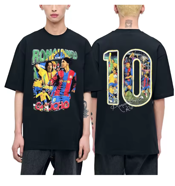 Limited Hot Sale Marino Morwood Ronaldinho Graphic Tshirt Man Fashion Streetwear Men Oversized Tees T-shirt Male Hip Hop T Shirt