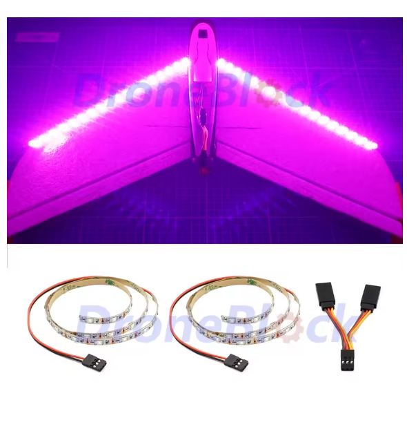 Remote Controlled Navigation Lights for RC Airplanes Flying Wing Plane Drone AR Wing
