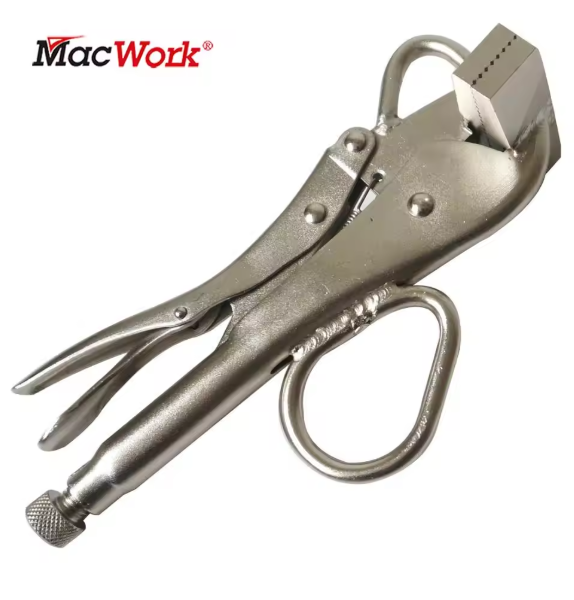MacWorkTools Locking Sheet Metal Clamp Flat Extra Wide Duck Bill Vice