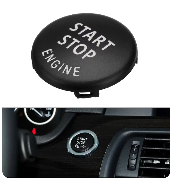 1X Black Start Stop Engine Button Switch Cover For BMW 1 3 5 Series E87,E90,E91,E92,E93,E60,X1,E84,X3,E83,X6,E71,Z4,E89