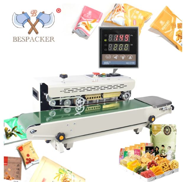 Bespacker FR-880 Automatic Horizontal Plastic Film Bags Heat Sealing Machine Continuous Band Sealer