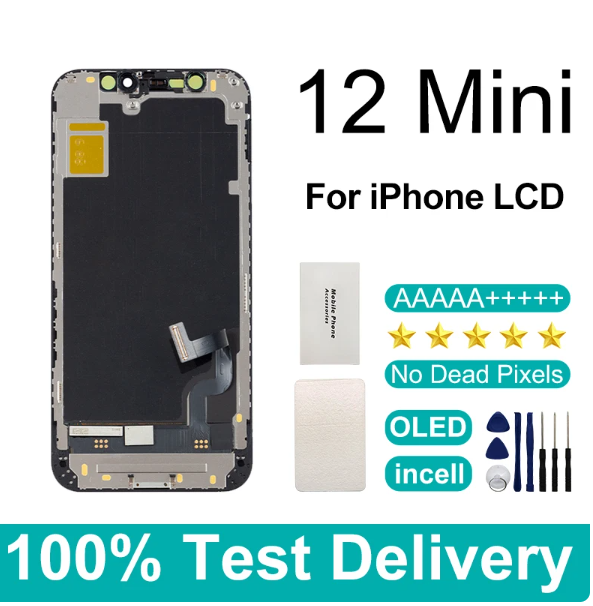 12 Mini OLED Pantalla For iPhone 12 Mini LCD Display Incell With 3D Touch Screen Replacement Digitizer Assembly Factory Display