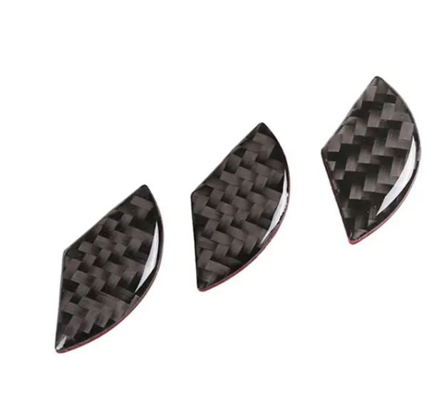 3Pcs Car steering wheel Emblem cover sticker carbon fiber style For A B C E CLA Class W204 W205 W212 W213