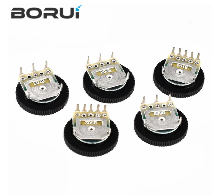 100PCS/LOT Single Double Dial Taper Volume Wheel Duplex Potentiometer 3Pin 5Pin 16*2MM B102 B103 B203 B503 B104 1K 2K 5K 10K 20K