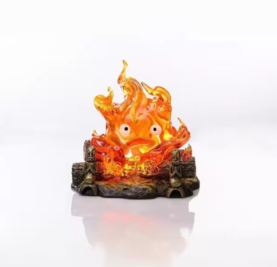 Calcifer Heart Flame Breathing Lamp Light-Up Statue Figure Model