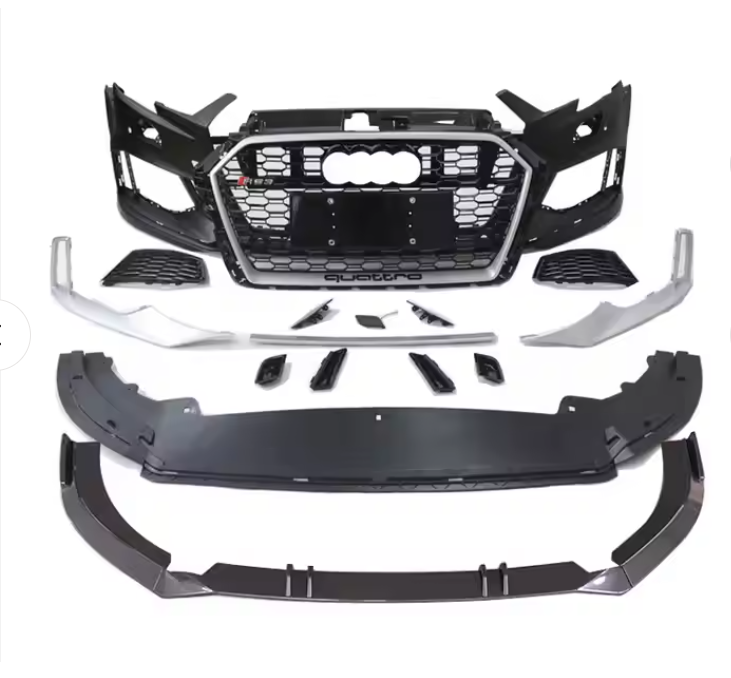 RS3 Auto Body kit For Audi A3 High quality front bumper with grill front lip for Audi S3 PP Material 2017 2018 2019 8V5807065GRU