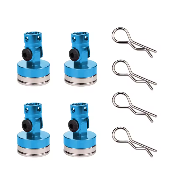 4pcs RC Car Body Posts Magnet Invisible Fixed Mount with Clip for 1/10 Axial SCX10 Traxxas TRX4 D90 D110 HSP Drift Sakura Redcat