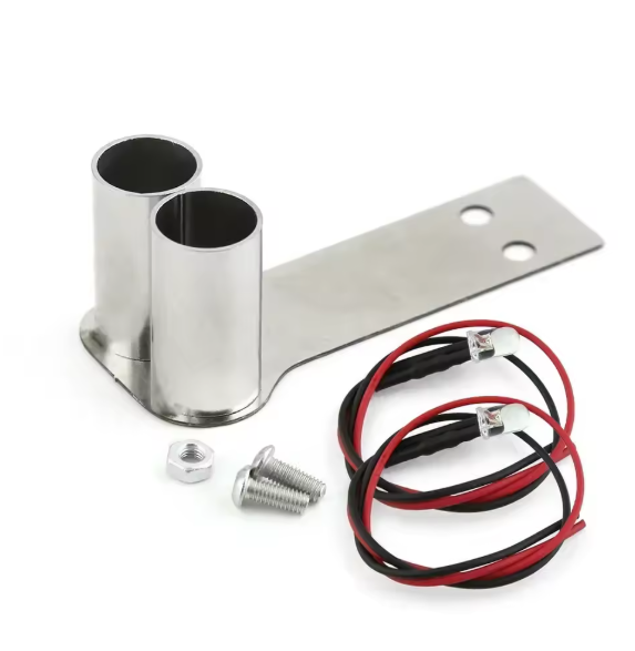 1PCS Stainless Steel RC Car Simulation Exhaust Pipe LED Modified Upgrade Part for 1/10 RC Drift Car Model Accessories
