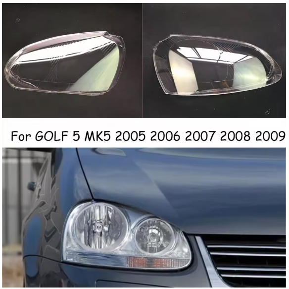 Headlight Lens Cover For VW GOLF 5 MK5 2005 2006 2007 2008 2009 Car Lights Headlight Head Lamp Cover REPLACEMENT HEADLIGHT LENS