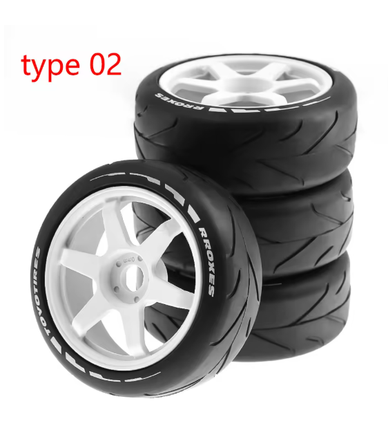 Rubber Tire 4pcs 105mm Plastic Wheel With 17mm Adapter For 1/8 On Road Rally RV RC Car HSP ZD Racing HPI WLtoys ARRMA