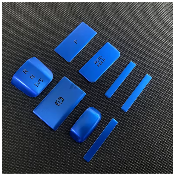 8pcs Car Interior Handbrake Gear Shift Knob Parking Brake P Switch Button Sticker For VW Golf 8 MK8 GTE GTD GTI R-line 2020-2021