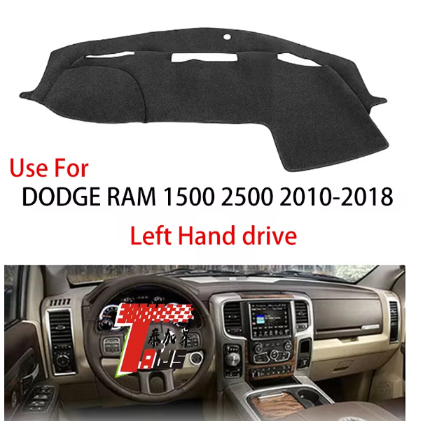 TAIJS Factory Classic Sport High Quality Polyester Fibre Car Dashboard Cover For Dodge ram 1500 2500 2010-2018 Left hand drive