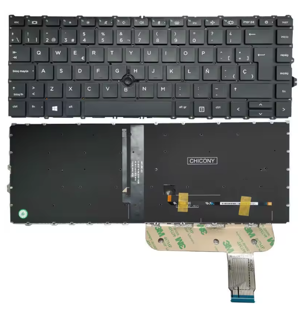 PcParts Genuine Laptop For HP Elitebook 840 G8 745 G7 745 G8 840 G7 Spanish Keyboard Palmrest With Backlit KB C shell Tested