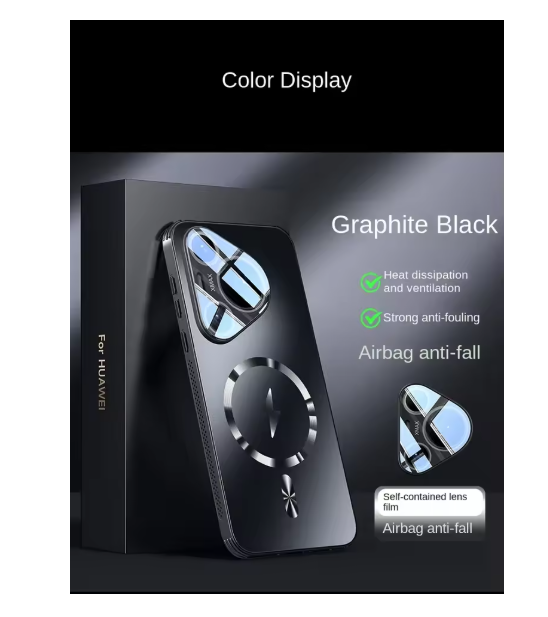 for Magsafe Case for Huawei Pura 70 UItra 70 Pro + Frosted Shockproof Lens Protection Film Back Cover for Pura 80 P60 Pro P50