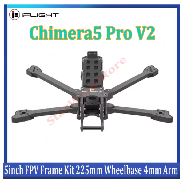 IFlight Chimera5 Pro V2 FPV Frame Kit 225mm Wheelbase 4mm Arm for O3 Air Unit RC Freestyle Ultra-light 5inch Long Range Drone