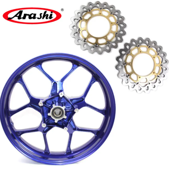 Arashi Motorcycle Front Wheel Rim For YAMAHA YZF R1 2015-2021 YZF-R1 2015 2016 2017 2018 2019 2020 2021 Front Brake Disc Rotor