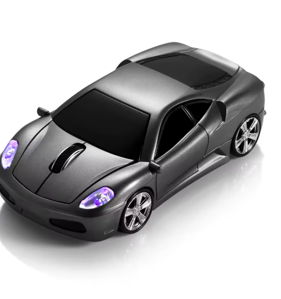 Wireless Sports Car Mini Mouse 1600DPI 2.4G Computer Ergonomic Optical Gaming Mause With LED Flashing Light For PC Laptop Tablet
