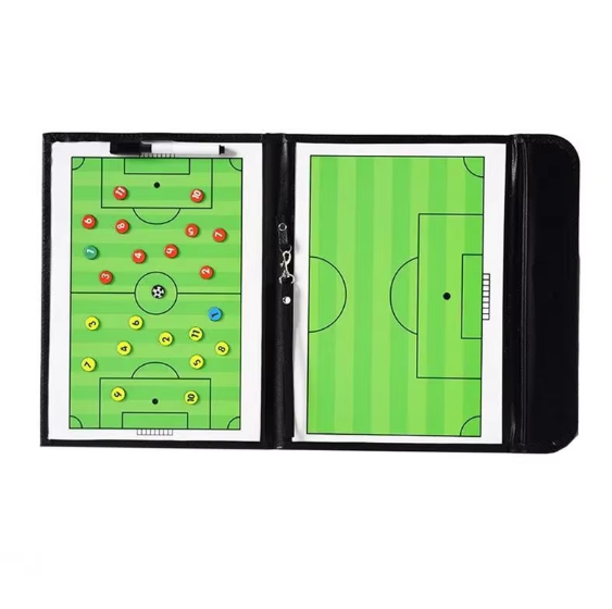 Magnetic Soccer Coaching Board Foldable Football Clipboard With Pen Coaching Tool Coaching Strategy Guiding Board For Soccer