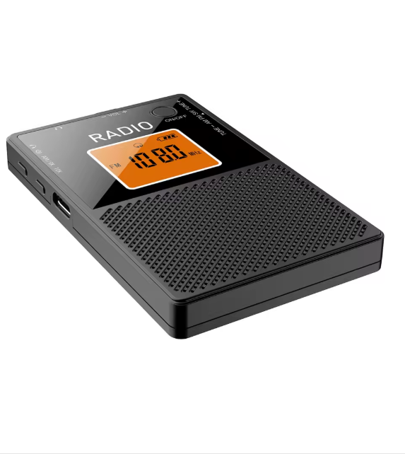 Portable Radio Type-C Charging Stereo Sound Speaker LCD Backlit Digital Radio Receiver for Home Office