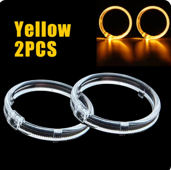 2PCS 2.5/3inch Acrylic Led Angel Eyes Halo Rings Daytime Running Lights Auto LED Headlights Circular Angel Eyes for motorcycle