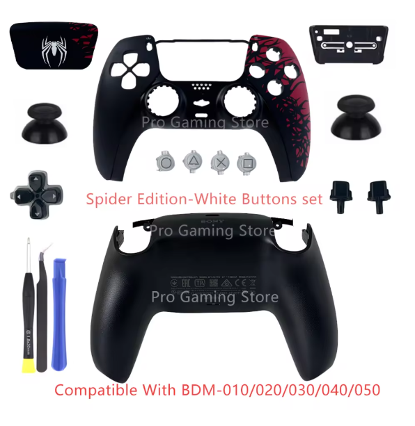 30th Anniversary For PS5 Controller Front Cover Shell Back Case Replacement For BDM-010/020/030/040/050