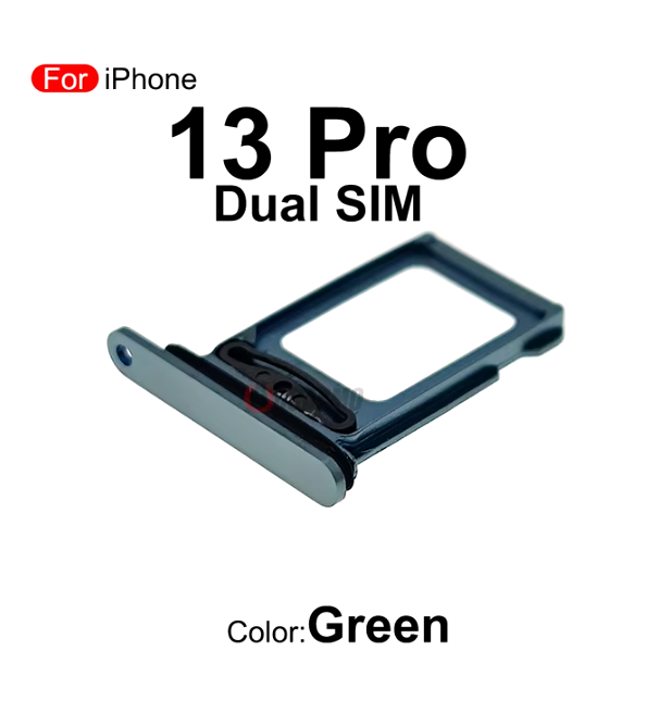 For iPhone 13 Pro 13pro Single Dual SIM Card Tray Slot With Waterproof Rubber Ring Replacement Parts