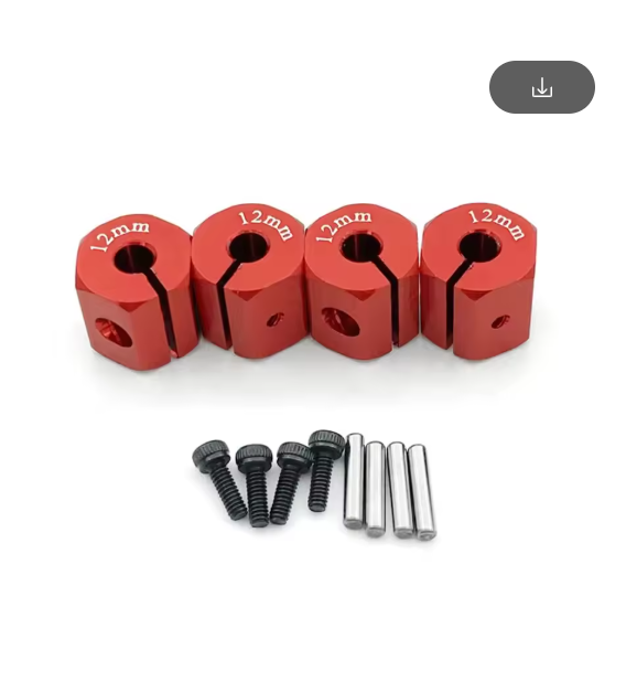 4 Pcs Aluminum Wheel Hexagonal Nut Drive Hub 8/9/10/11/12mm Suitable For 1/10 RC Car Traxxas Tamiya Axial SCX10 RC4WD D90