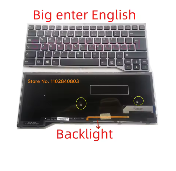 New US UK/French Italy RU Spain Keyboard For Fujitsu LifeBook E544 E546 E547 E736 E746 U745 E733 E734 E743 E744 E547 E736 E746