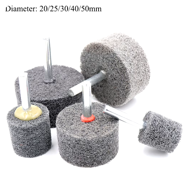 1/5PCS 20-50mm Nylon Fiber Polishing Wheel Abrasive 1/4'' Shank for Drill Grinder Metal