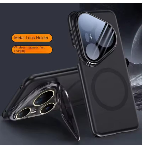 Case For Huawei Pura80 Ultra Pura 80 Pro + Slim ProtectCover Metal Camera Holder With Magsafe Strong Magnetic Skin-friendly Feel