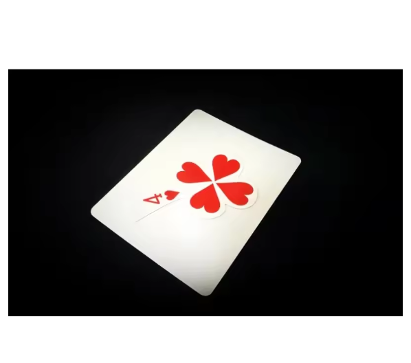 Professional Lucky Clover Heart Poker Card Magic Trick - Close Up Visual Illusion Prop for Love & Fortune Magician Gimmick Tool