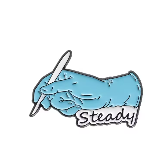 Doctor's Surgery Brooch Enamel Pins Creative IF YOU HOLD STAB Anatomy Surgery Tools Brooches Jewelry Medical Badge for Doctors