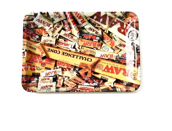 18*12.5cm Tobacco Dry Herb Vape Rolling Tray Cigarette Smoking Tool Lighter Metal Ashtray