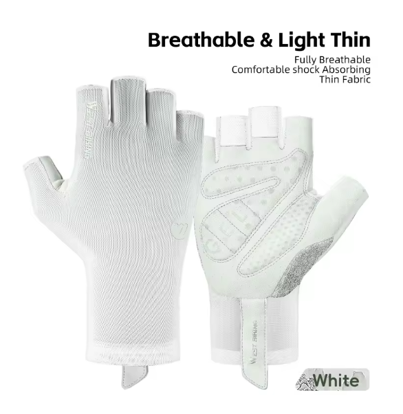 WEST BIKING Aero Cycling Gloves Summer Fingerless Road Bike Gloves Gel Anti Slip Ultralight Breathable Sports Half Finger Gloves