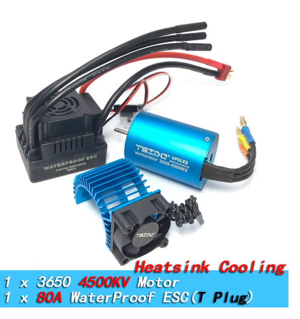YSIDO 3650 3600KV 5400KV 9500KV Brushless Motor 60A 80A 120A ESC for 1/10 Traxxas HSP Tamiya Arrma RedCat RC Monster Truck Car