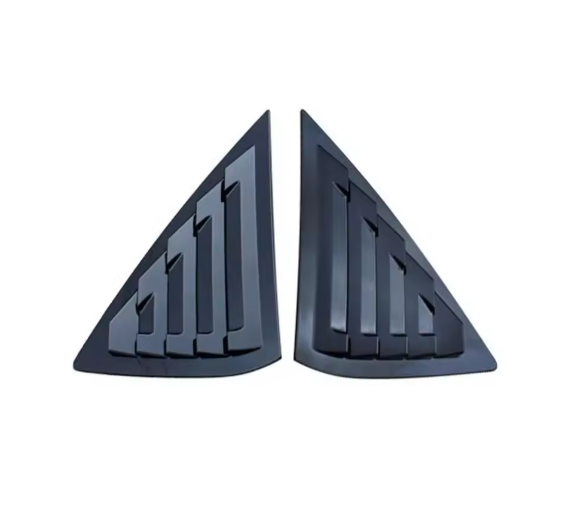 For Nissan Sentra Sedan 2013-2019 Car Rear Louver Window Side Shutter Cover Trim Sticker Vent Scoop ABS Carbon Fiber Black Auto