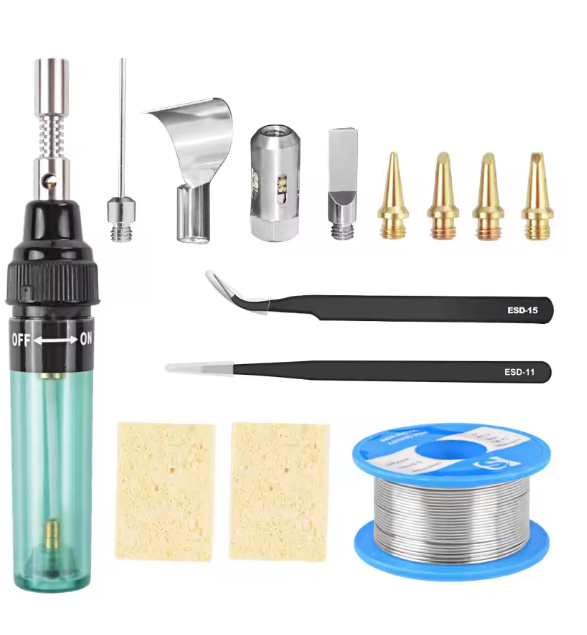 ZK30 Celsius Butane Portable Soldering Iron Kit Soldering Pen Burner Airbrush Gas Soldering Iron Cordless Butane Soldering Tool