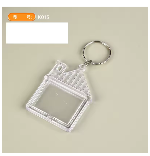 5/50Pcs Transparent Photo Frame Keychain Tassels Snap-In Custom Insert Photo Acrylic Blank Keyring Clear Blank Picture Pendant