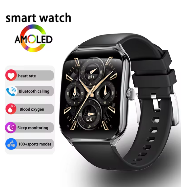 New Ultra Thin Smart Watch men 1.96" AMOLED 360*360 HD Pixel Display Always Show Time Call Reminder Smartwatch Ladies For huawei