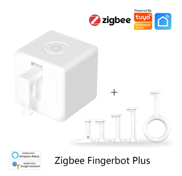 Tuya Smart Zigbee Fingerbot Plus Switch Button Pusher Smart Home Smart Life App Timing Voice Control via Alexa Google Assistant