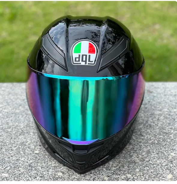DOT Approved Original dgL Bright Black Helmet Motorcycle Full Face Racing Helmet Men And Women Big Spoiler Helmet Casco Casque