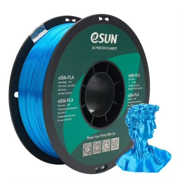 eSUN Silk PLA Filament 1.75mm Silk PLA 3D Printer Filament 1KG (2.2 LBS) Spool 3D Materials for 3D Printers DIY Artwork Printing