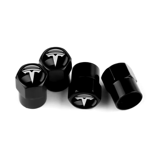 4Pcs Car Wheel Tire Valve Caps Cover Car Wheel Tire Stem Air Valve Caps for Tesla Model 3 Model S Model X Model Y Roadster WYE