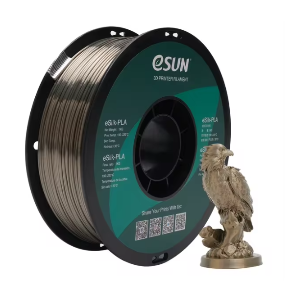 eSUN Silk PLA Filament 1.75mm Silk PLA 3D Printer Filament 1KG (2.2 LBS) Spool 3D Materials for 3D Printers DIY Artwork Printing