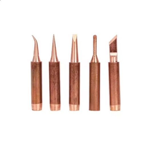 5pcs 900M-T Pure Copper Soldering Iron Tip Lead-free Solder Tips Welding Head BGA Soldering Tools Branding Iron
