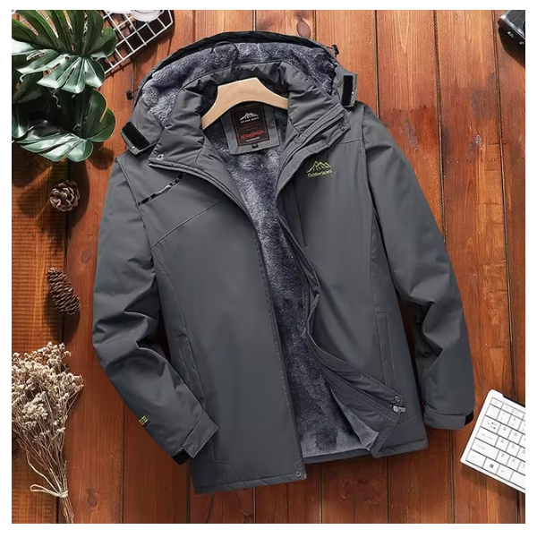 Men's Winter Outdoor Hiking Fleece Jackets Thick Warm Waterproof Windproof Snow Coats Big Size 9XL Camping Mountain Clothes