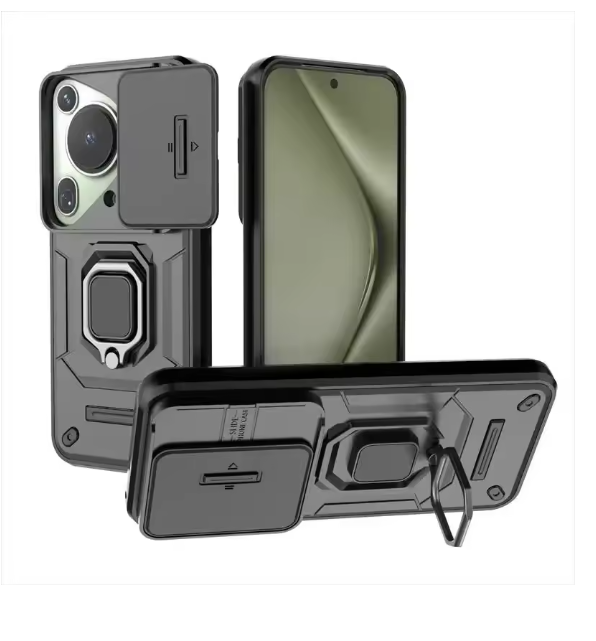 For Huawei Pura 80 Pro Plus Camera Shockproof Armor Case For Huawei Pura 80 Ultra Car Magnetic Holder Ring Protect Cover