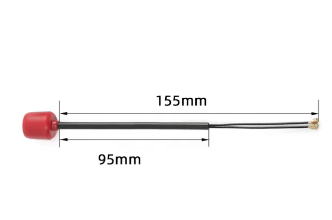 100MM 155/40mm FlyFishRC dual frequency antenna, compatible with DJI O3 air unit, suitable for FPV RC high-definition drone four