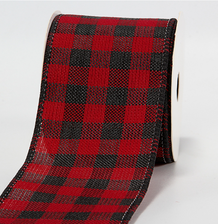 Cross-border wire webbing DIY handmade wreath, imitation hemp ribbon Christmas tree bow decoration snowflake