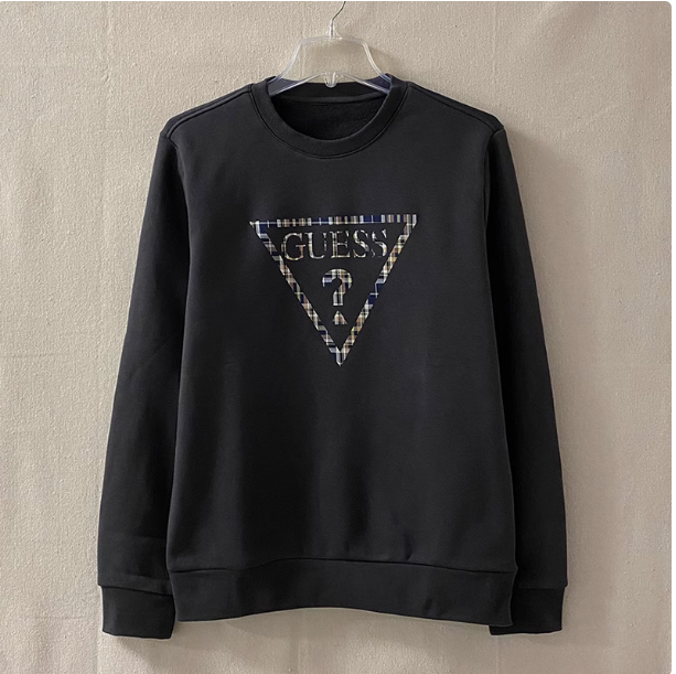 Three-dimensional embossed letter G series sweatshirt ~ embossed inverted triangle men and women winter plus fleece sweater round neck couple casual shirt